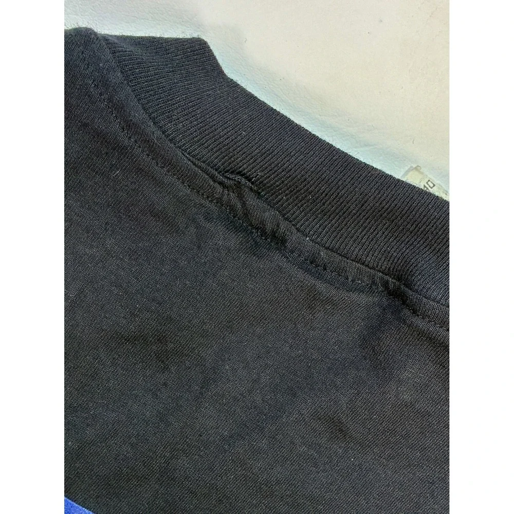 Vintage Champion Men's Black Cotton Graphic T-Shirt Large Retro Unisex Tshirt - Picture 11 of 14